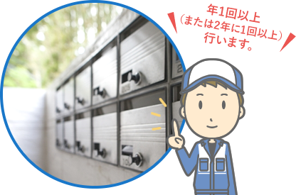年1回以上(または2年に1回以上)行います。